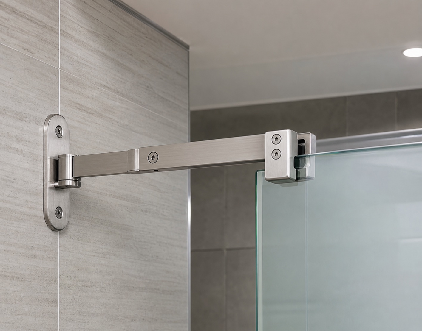 Soporte ajustable para mamparas de vidrio de acero inoxidable 304