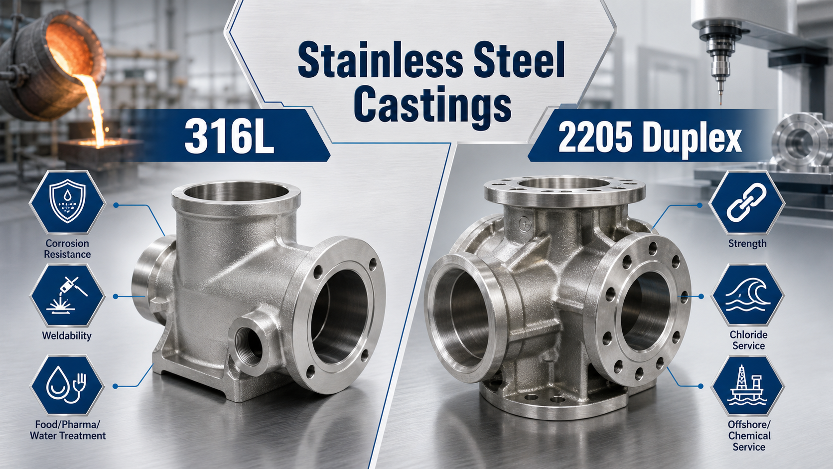 316L vs 2205 Stainless Steel Castings: Which One Should You Choose?
