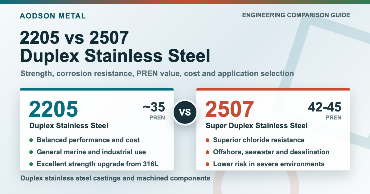 2205 vs 2507 Duplex Stainless Steel: Complete Comparison Guide for Engineers