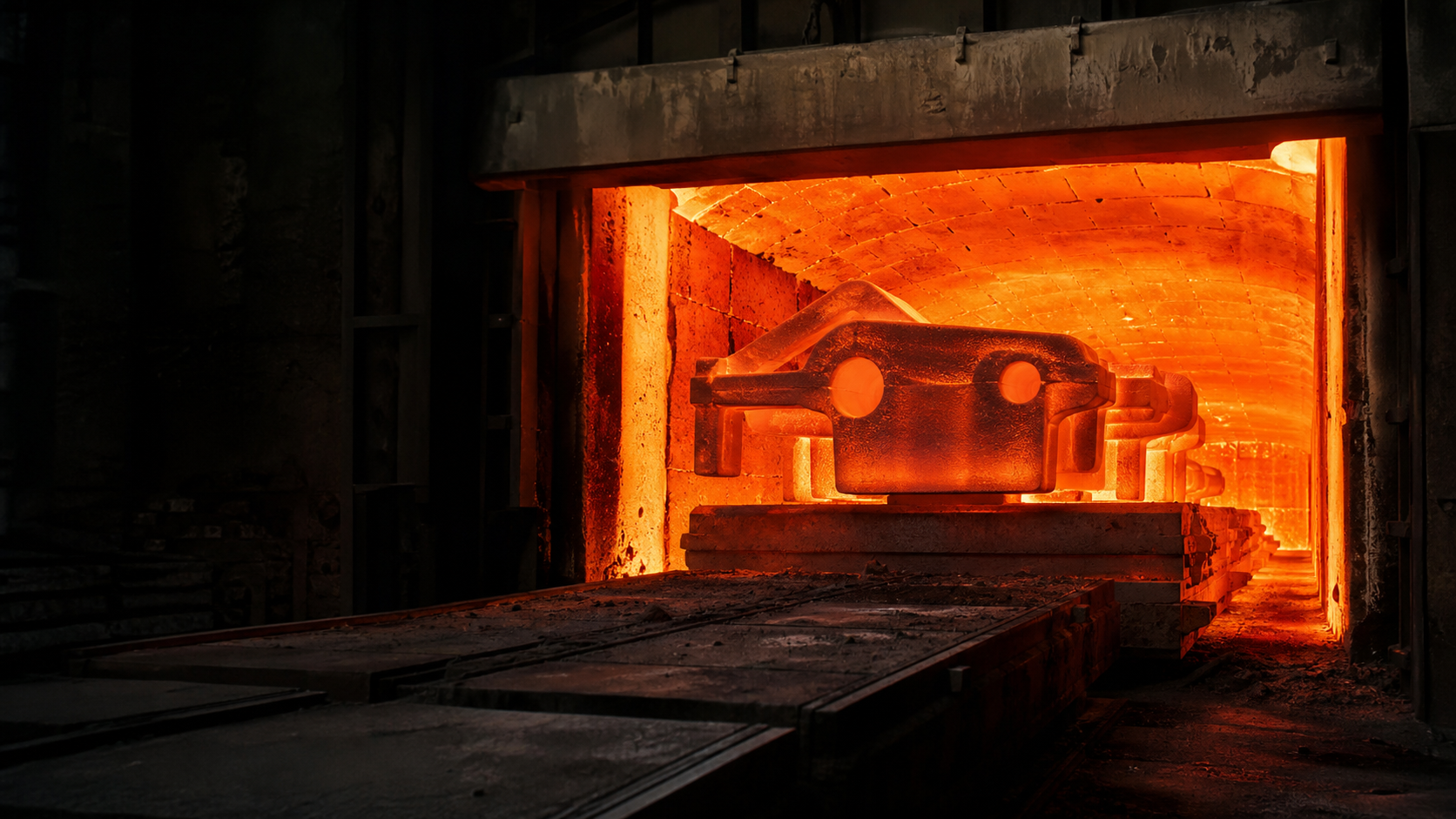 Heat resistant casting in a high temperature furnace