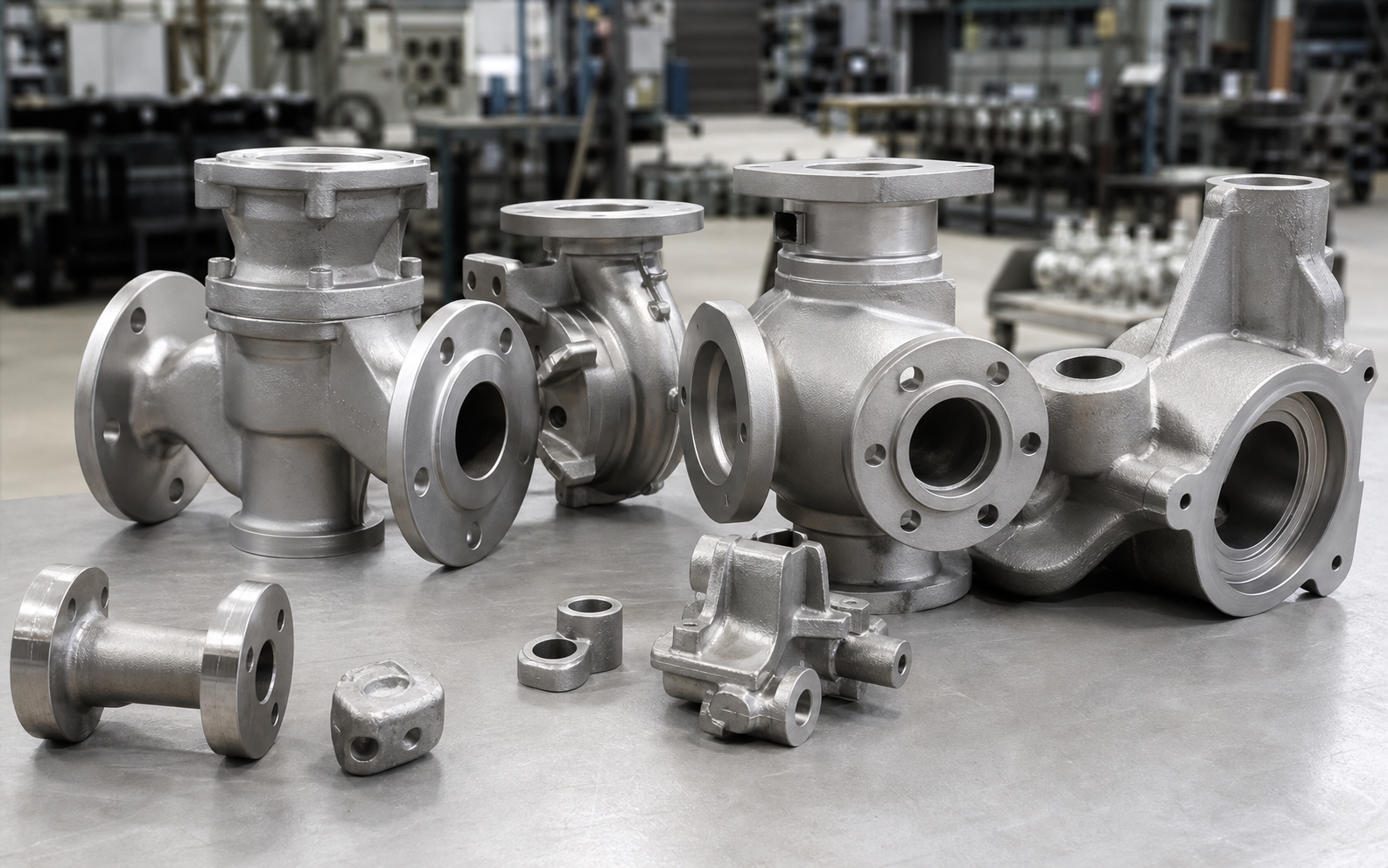 Precision cast stainless steel pump and valve bodies