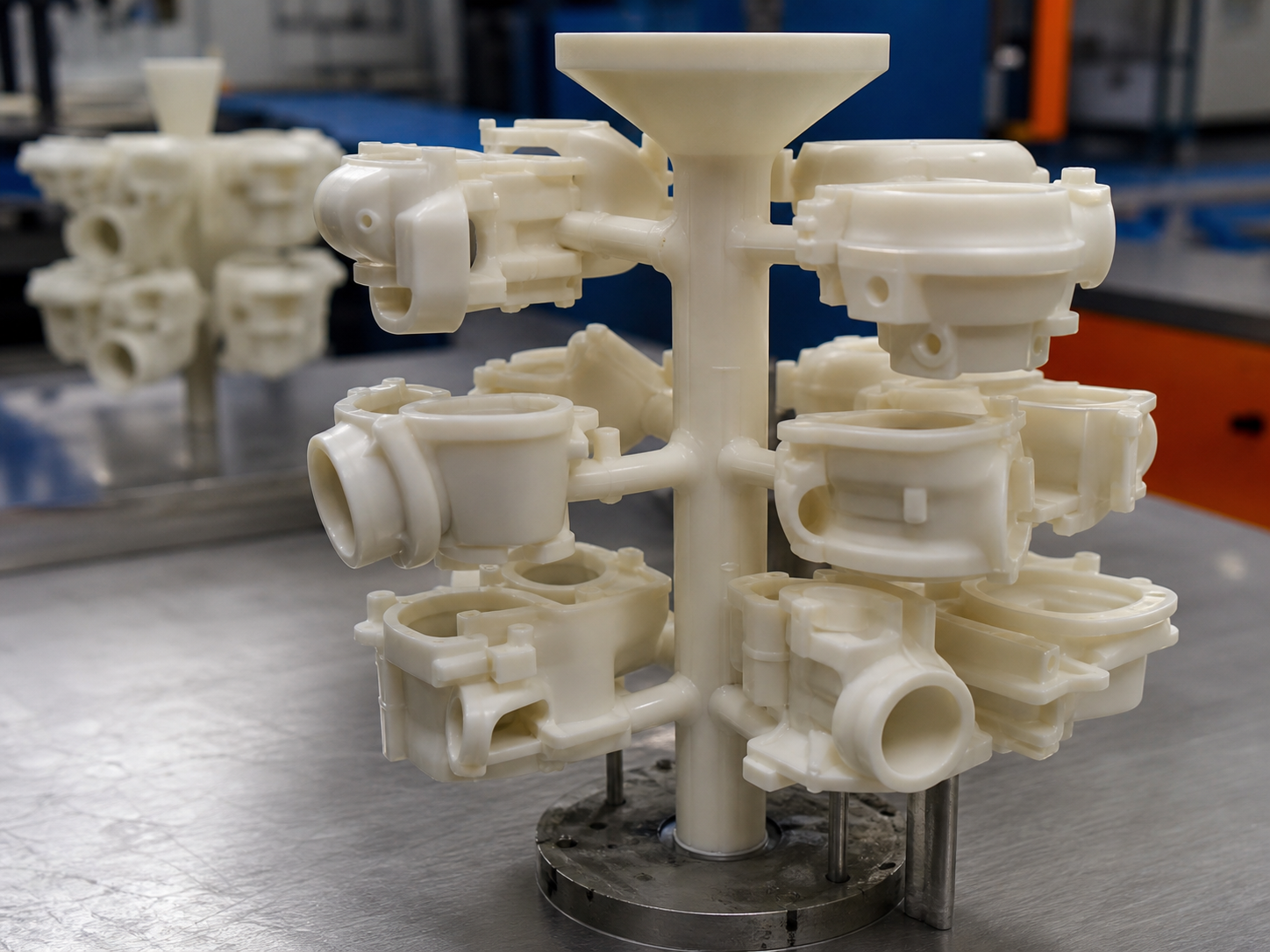 Wax pattern tree for complex turbocharger related casting components