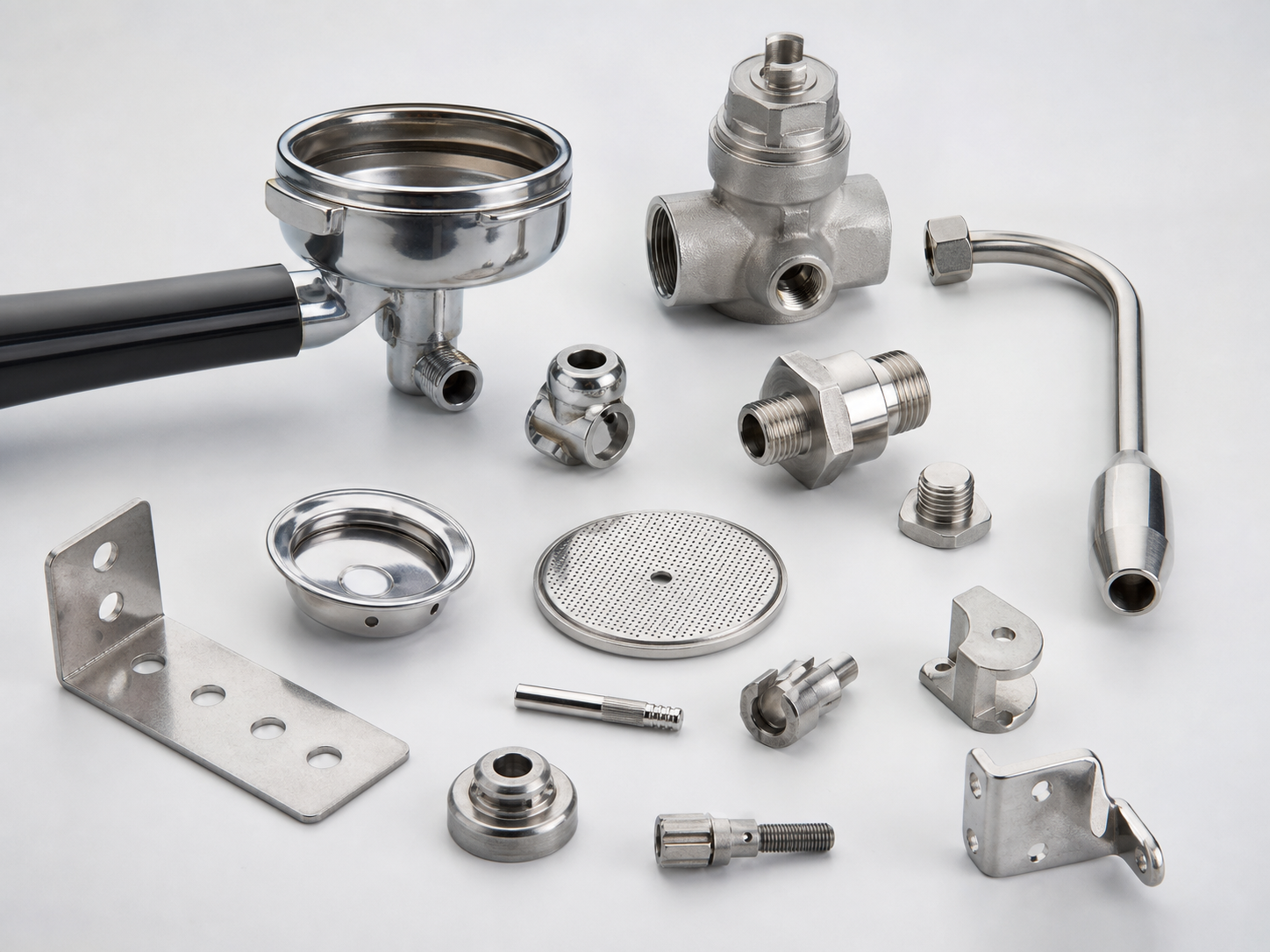 Custom stainless steel and precision metal coffee machine parts manufactured by AODSON