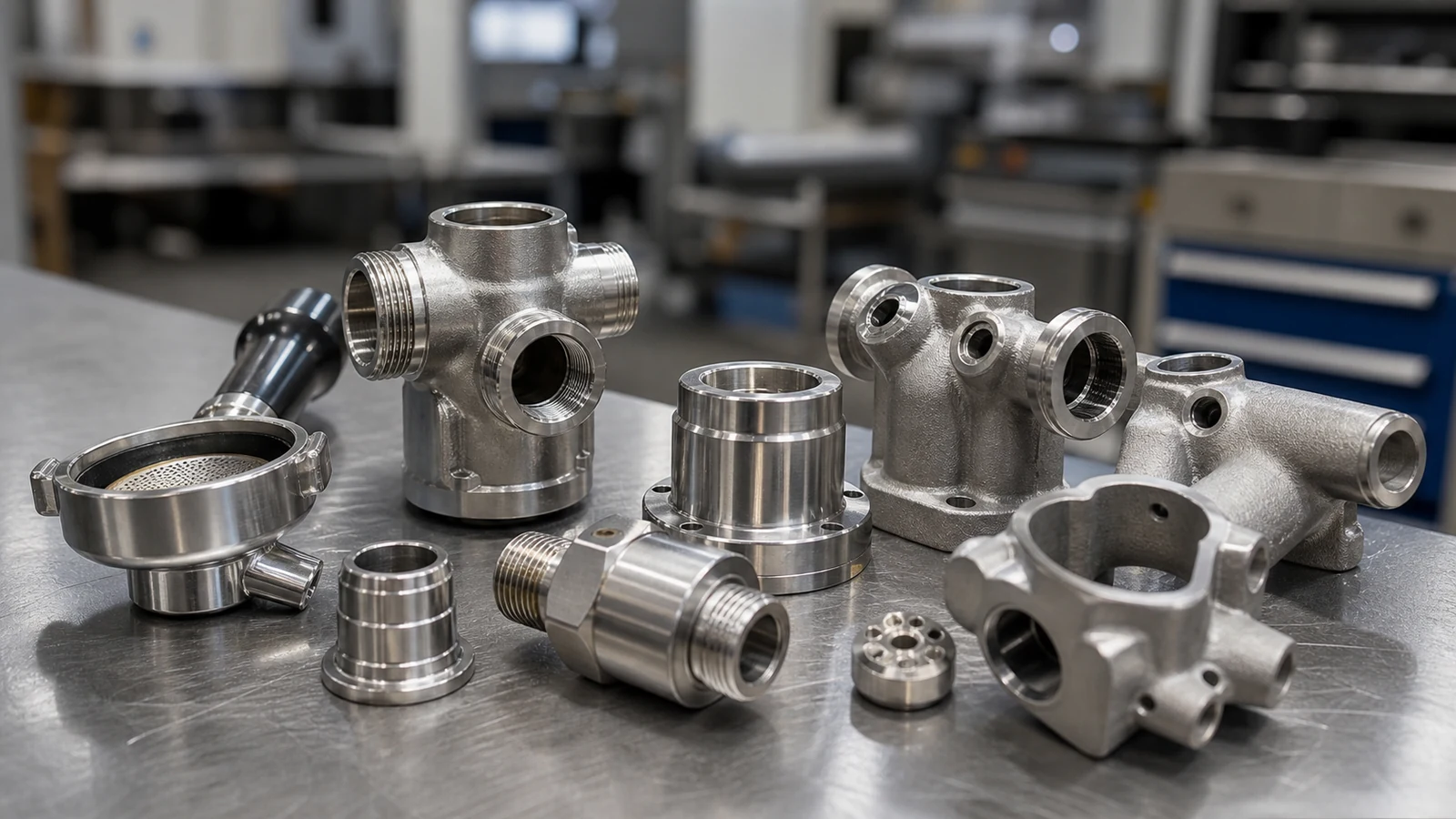 Kaffeemaschinenteile, hergestellt durch Gießen und CNC-Bearbeitung