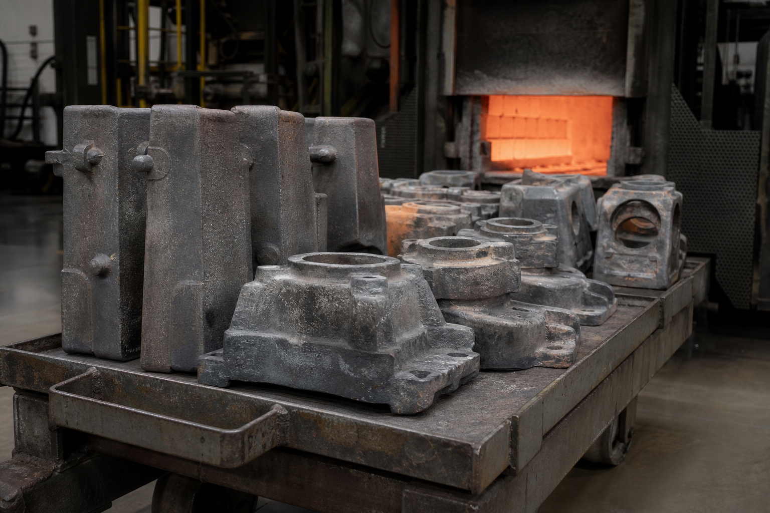 Heat resistant castings near a furnace