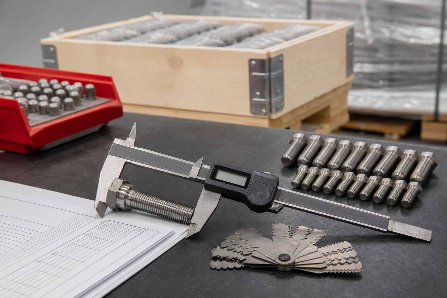 Fastener inspection and export packing for industrial projects