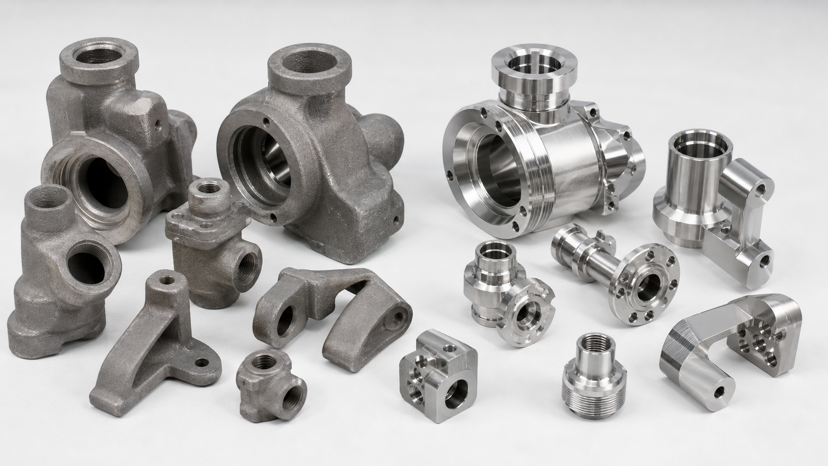 Stainless steel food machinery components including flanges pipe fittings impeller brackets plates and screws