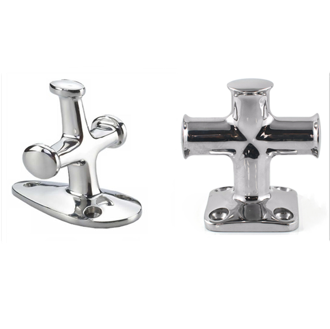 Stainless steel marine hardware components