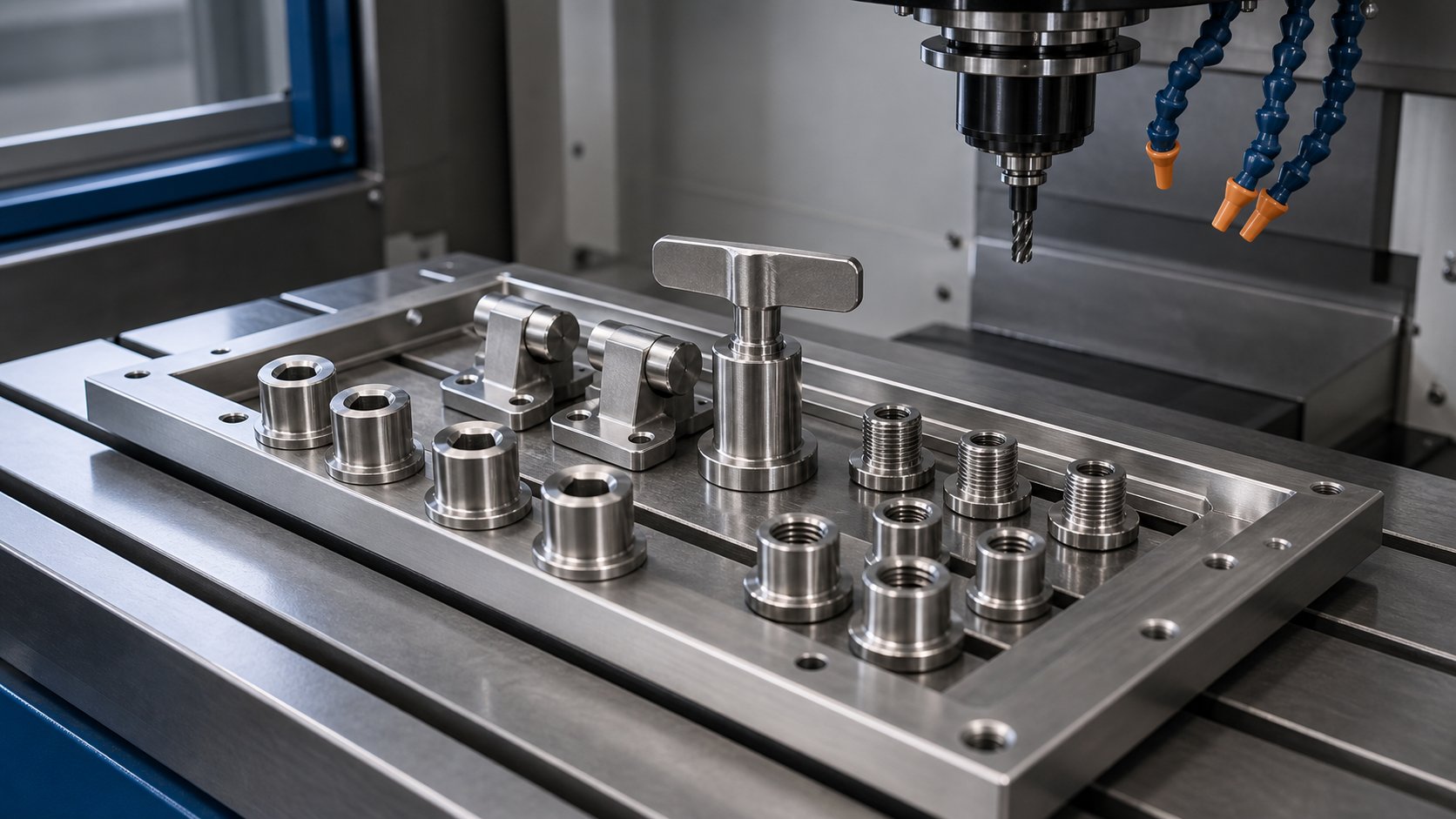 CNC machined stainless steel lifting hardware and fastener components for access covers