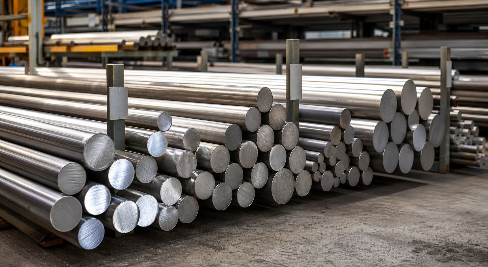 Raw material bars selected for fastener production