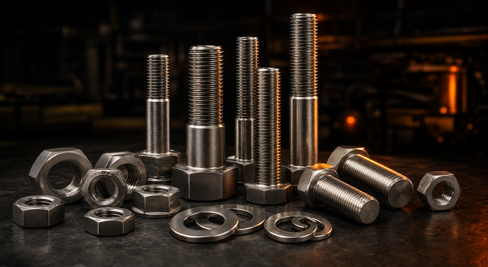 Finished high-performance stainless steel and nickel alloy fasteners