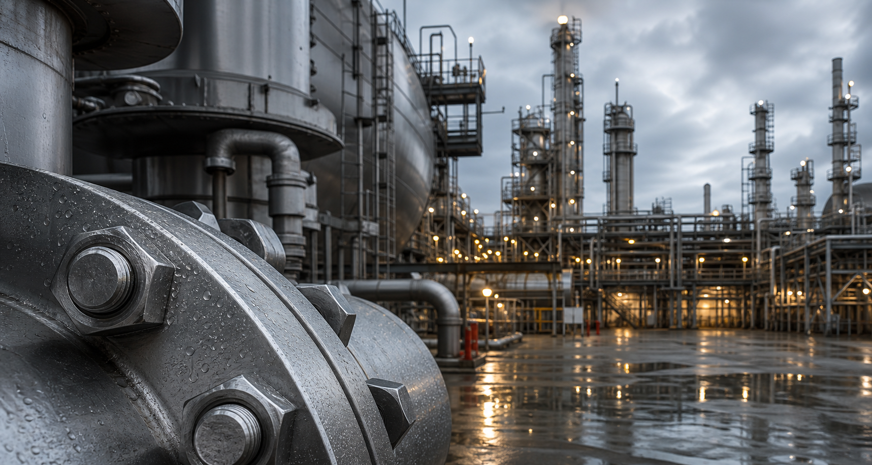 Petrochemical plant with engineered fasteners and flange bolting