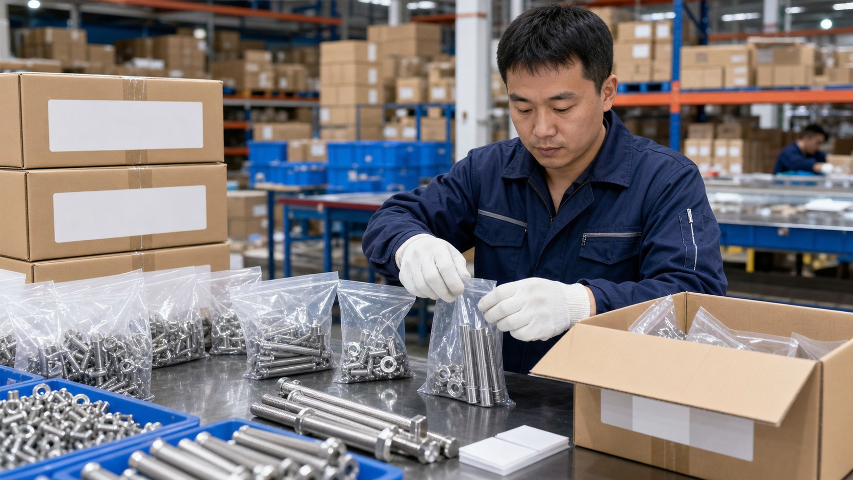 Verpackung und Rückverfolgbarkeit von Speziallegierungsbefestigungselementen