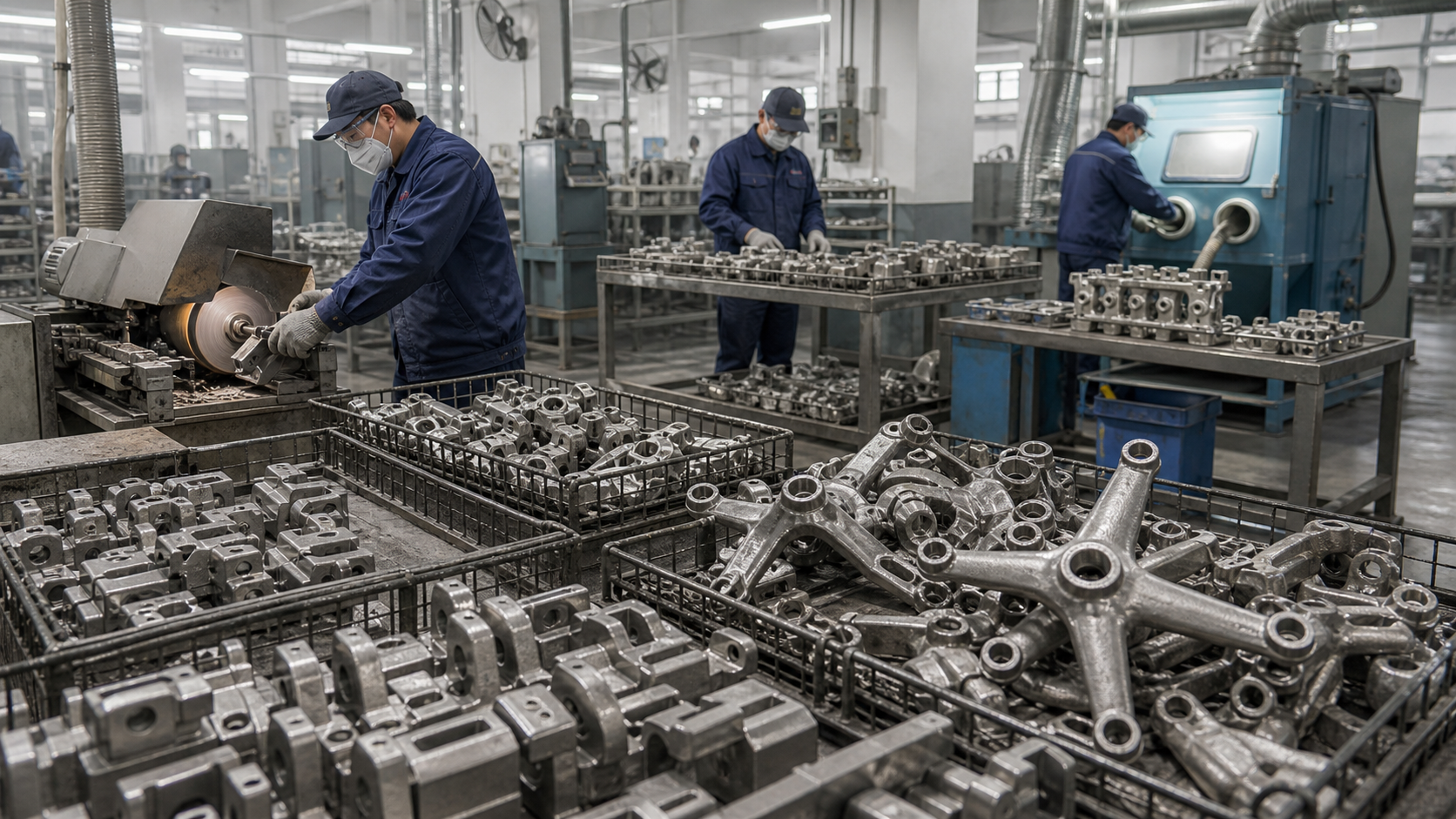 CNC machining investment cast stainless steel architectural hardware for precise holes threads and faces