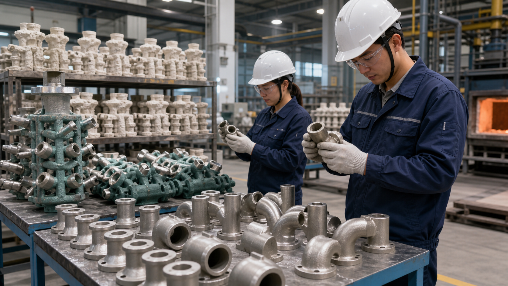CNC machining stainless steel handrail fittings for precise holes threads and mating faces