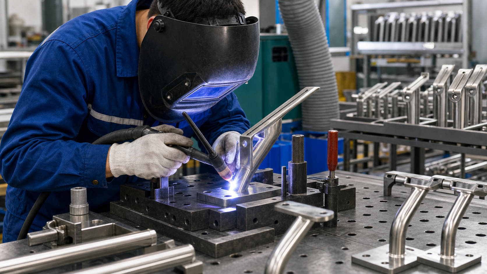 Chinese investment casting workshop producing custom stainless steel architectural hardware blanks