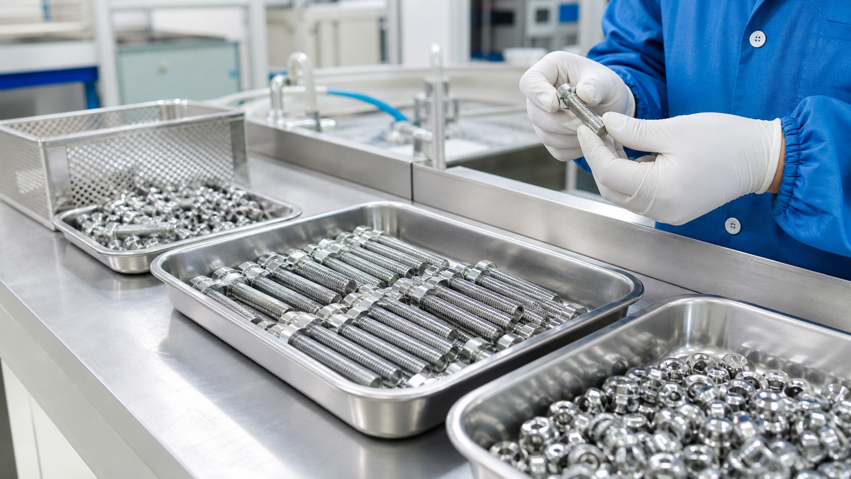 Passivation and cleaning for stainless steel fasteners