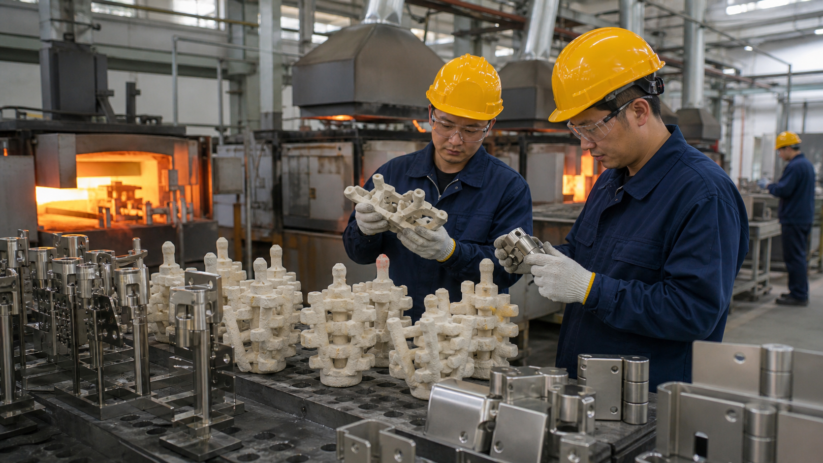 Surface polishing and satin finishing stainless steel architectural hardware components
