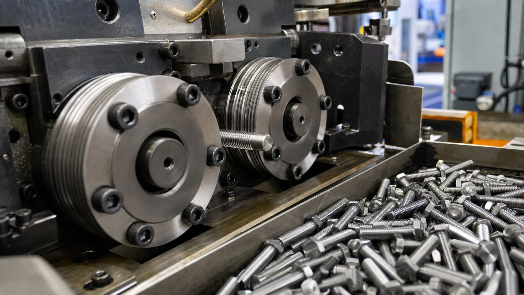 Thread rolling process for marine stainless steel fasteners
