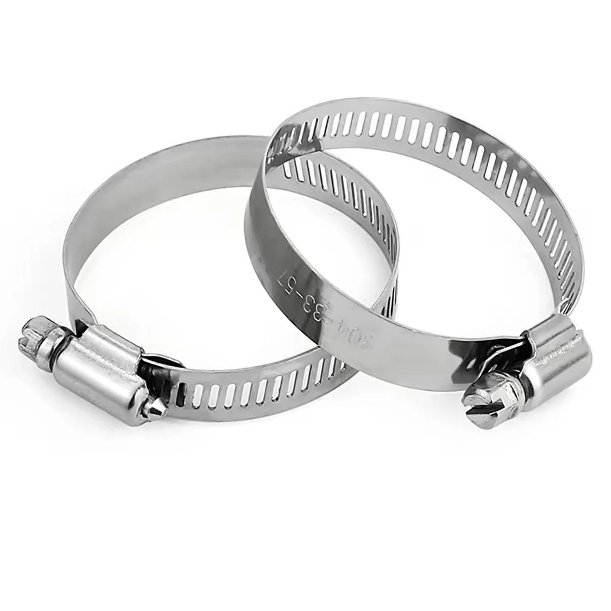 Abrazaderas de manguera de acero inoxidable 304 con mecanismo de tornillo sin fin