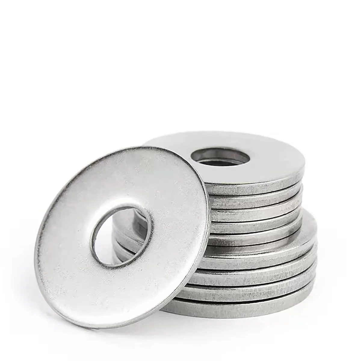 custom thick stainless steel flat washers with polished faces and deburred edges