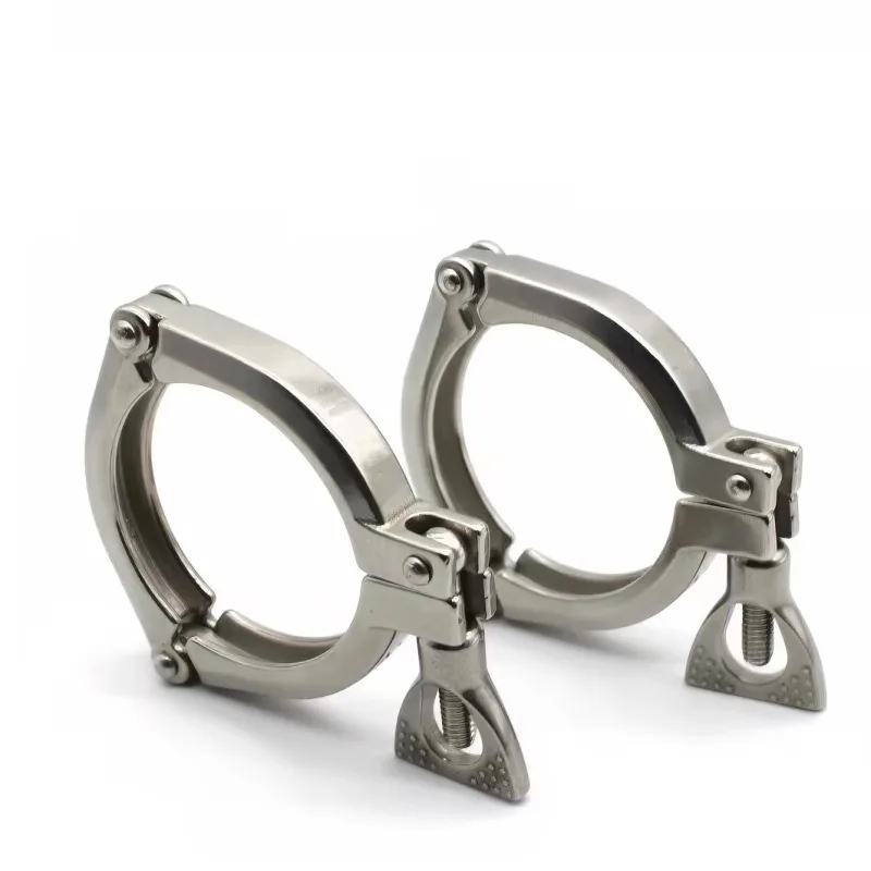 Custom 2205 / 2507 Duplex Stainless Steel Three-Segment Sanitary Pipe Clamp