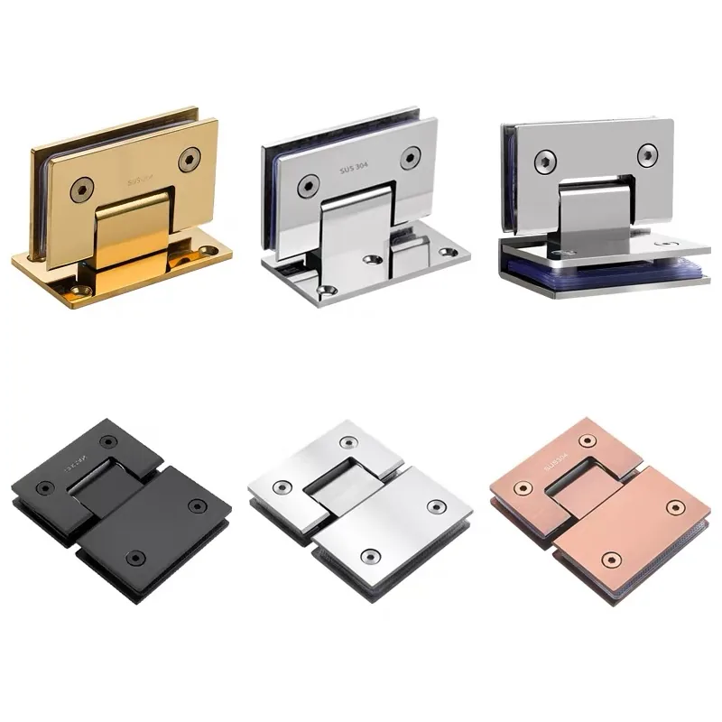 Custom 304 Stainless Steel Frameless Shower Door Hinges