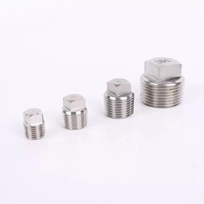Custom Stainless Steel Square Head Threaded Pipe Plugs