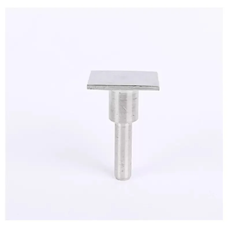 Close-up of a custom stainless steel rectangular T-head stud