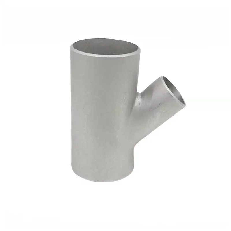 Multiple stainless steel lateral tee fittings in different sizes