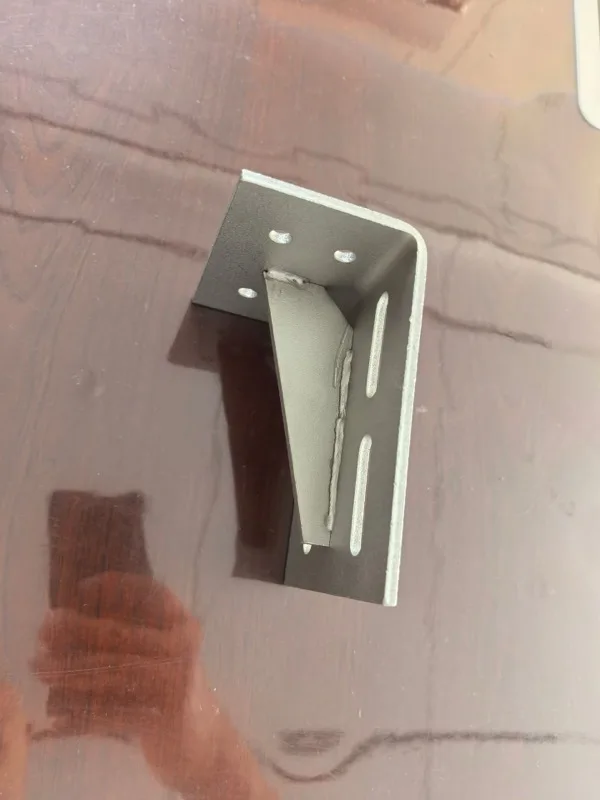 Stainless steel slotted angle bracket for stone facade support