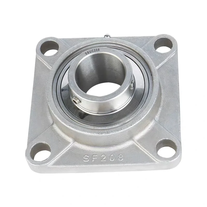 Stainless steel four-bolt square flange bearing unit